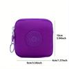 1Pc Women's Mini Nylon Zipper Wallet, Portable Coin Change Purse, All-in-One Organizer for Credit Card, ID, Key, Earphone