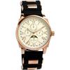 Watch Moon Phase Multi-Calendar 50m Waterproof Business Formal Men's Rubber Strap Limited Model White Pink Gold