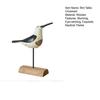 Wooden Coastal Bird Figurine Nautical Theme Bird Table Ornament with Base for Living Room Beach Home Decor