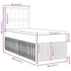 Boxspringbett mit Matratze Schwarz 80 x 200 cm Stoff