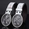 Unisex Embossed Western-Style Belt - High-End Fashion Accessory In Stock