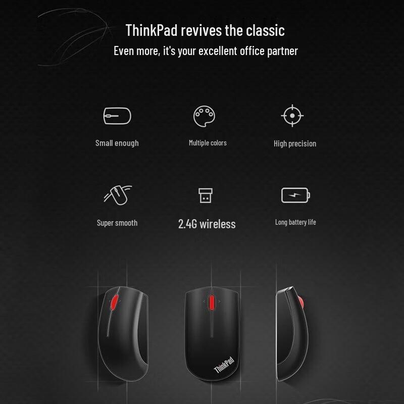 Lenovo ThinkPad Small Red Dot Wireless Blue LED Mouse