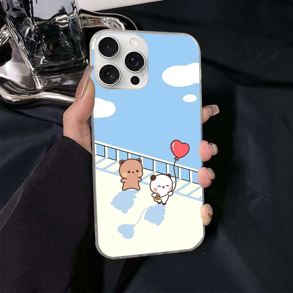 Cute Bubu Dudu Cartoon For IPhone 17 16 15 14 13 12 11 Plus Pro Max Satin Colorful Glossy Surface Phone Case