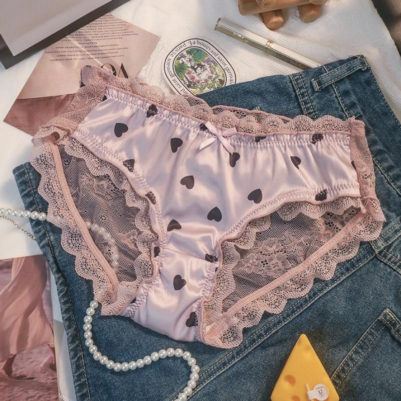 

Large Size Women s Underwear Panties Female Fat Girl 200 Pounds Pure Desire Lace Mid-waist Underpants Hip-lifting Breathable Sexy Shorts Briefs XL розовый