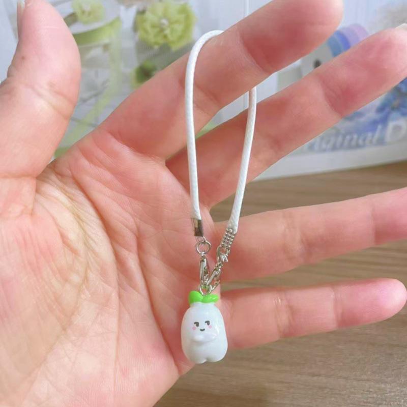 

Miniature Radish Fabric Pendant Accessory