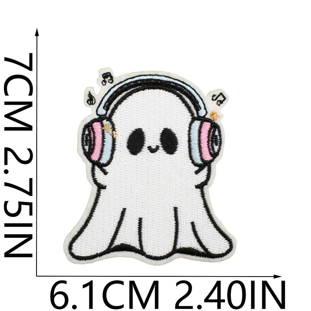Halloween Cat Ghost Embroidery Cloth Sticker Holiday Decoration Flowers Witch Embroidery Chapter A Piao Bicycle Patch Sticker