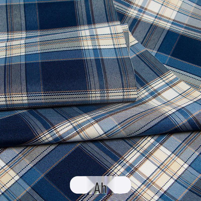Japanese Plaid Pleated Skirt Fabric - Yarn-Dyed Polyester for DIY Scrunchies & Crafts
