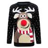 Christmas Sweater Women Christmas Deer Warm Knitted Long Sleeve Sweater Jumper Top Winter Autumn Pullovers