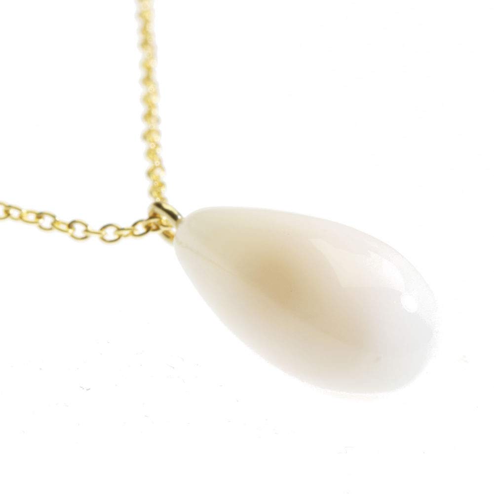 [SANSUI] White Coral Pendant Drop - Women's - Undyed
