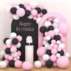 Black Pink Balloons Garland Arch White Latex Balloon Kit Baby Shower Bride Shower Wedding Anniversary Birthday Party Decoration