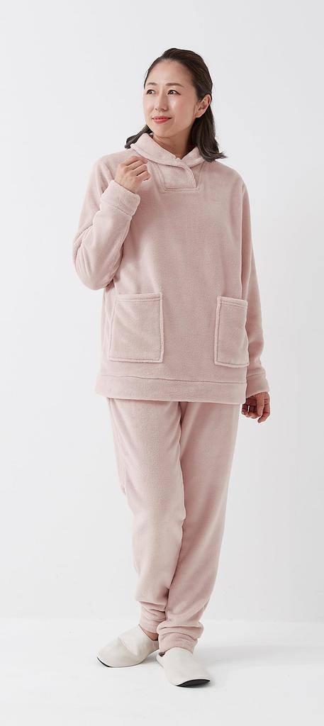 Fluffy Blanket Warmth Pajamas Mauve Pink LL