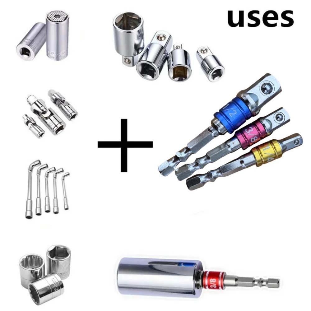 Multifunctional Electric Drill Hex to Square Socket Adapter