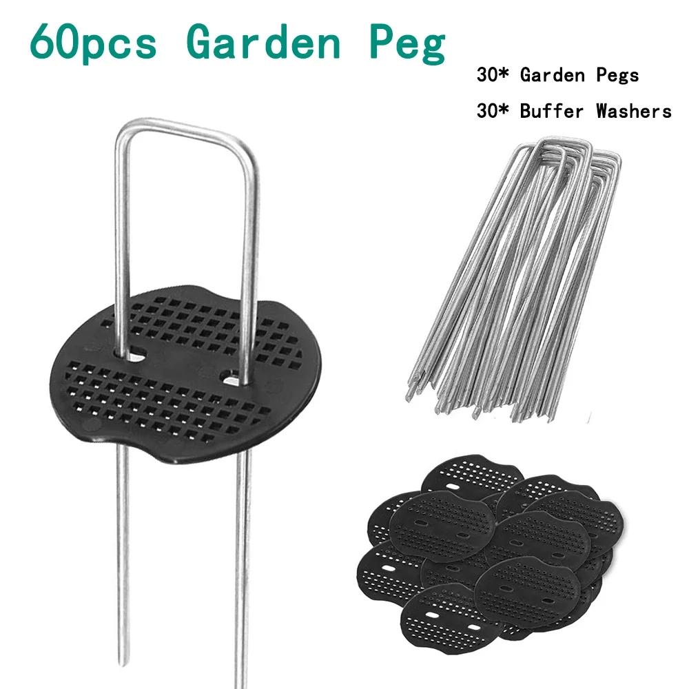 U-shaped Ground Pegs Garden Pegs Heavy Duty Metal Fixing Tools for Securing Weed Control Landscape Fabric Artificial Grass
