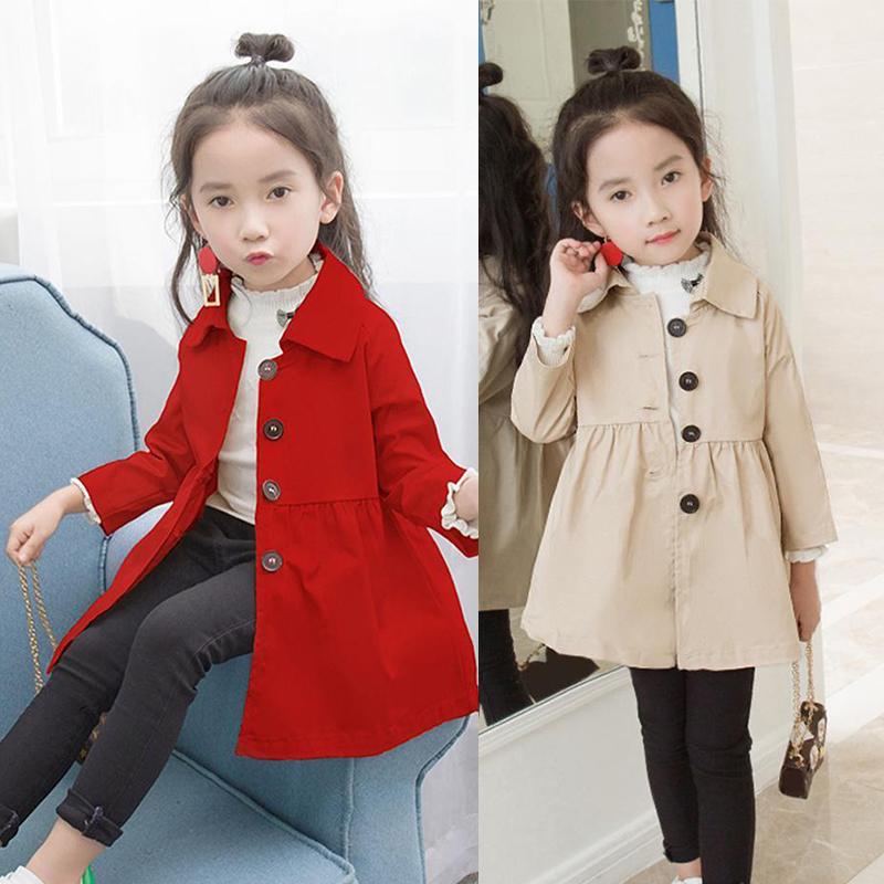 Buy Baby Girls Casual Trench Coat Dress Wind Jacket Slim Fit Outwear at