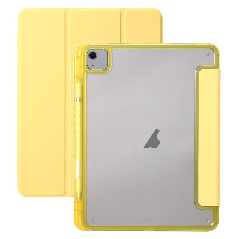 For iPad Air 13 (2025)/(2024) Case Tri-Fold Stand Acrylic Back PU Leather Anti Fall Tablet Cover