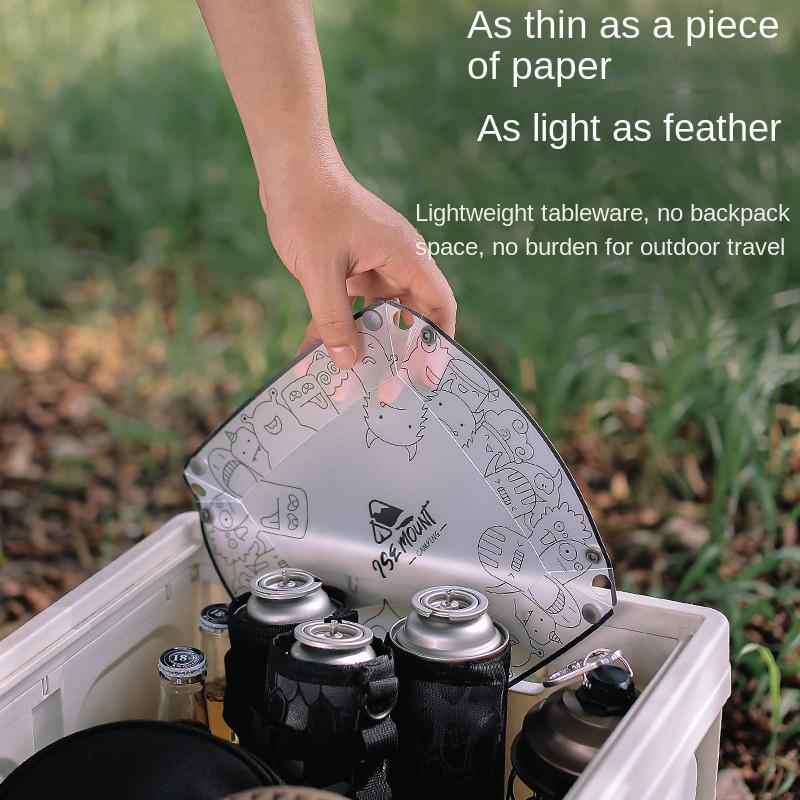 Bols portables pliables ultra légers, assiettes, vaisselle combinée polyvalente pour l'extérieur