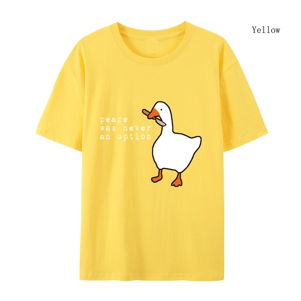 Peace Was Never An Option Printing T-shirt Funny T-shirt T-shirt Novelty Oversized Tops Harajuku Hat Rope T-shirt