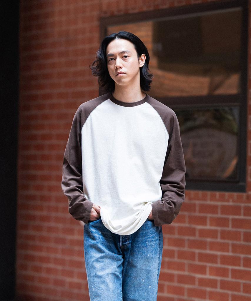 Seoseutein Standard Raglan T-Shirt Cream/Brown