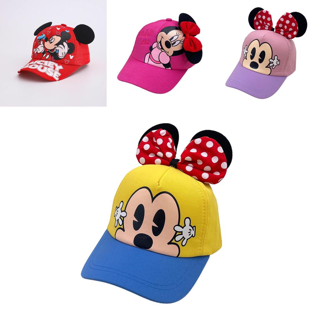 Cappellino da Baseball per Bambini con Topolino dei Cartoni Animati in Poliestere Traspirante per Gioco Estivo all'Aperto
