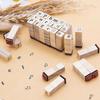 80 Pcs Tampons en Bois pour Lettre, Ensemble de Tampons de Lettres Bois avec Chiffres, Symboles et Tampon Encreur pour DIY Cartes de Vœux/Scrapbooking