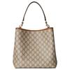GUCCI GG Emblem GG Monogram Coated Fabric Shoulder Bag, Crossbody Bag, Handbag Small Women's Beige & Dark Brown 815103-FAD6L-9758