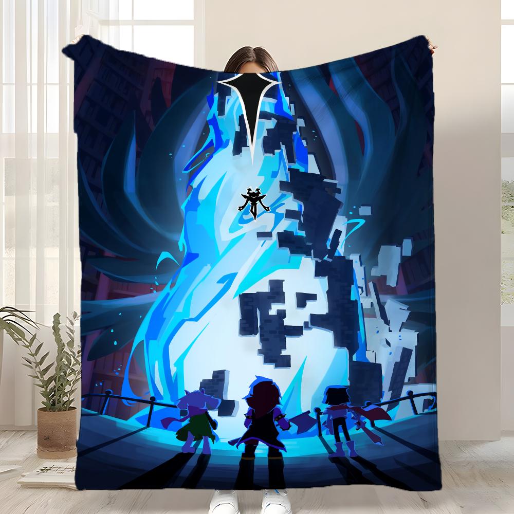 Game Deltarune Throw Kid-Friendly Flannel Throw Blanket Soft Warm Anti-Static Washable All Season