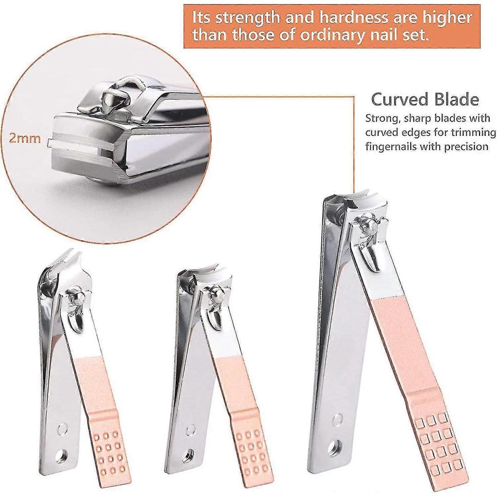 Manicure Pedicure Kit, 18pcs Professional Nail Clippers Set, Stainless Steel Cuticle Cutter, Pedicure Manicure Kit With Travel Box And Exquisite H PXC