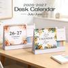 Thick Paper Desktop Calendar Portable Standing Flip Calendar English Calendar  Time Management