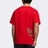 Adidas Originals Clover CNY Year Of The Tiger Limited Edition Logo Print Crew Neck T-Shirt Unisex Tops Red HC0573