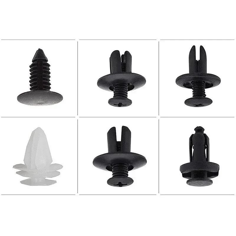 100PCS HE26 Car Rivet Fixing Hook Set For Fender Clamps Plug Suspension Rivet Threshold Repair Clamp On Finish Panels