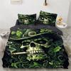 Fire Skull Duvet Cover Set Twin Single Queen King Size Halloween Bedding Set Teen Adult Kids Children Bed Linen Qulit Cover