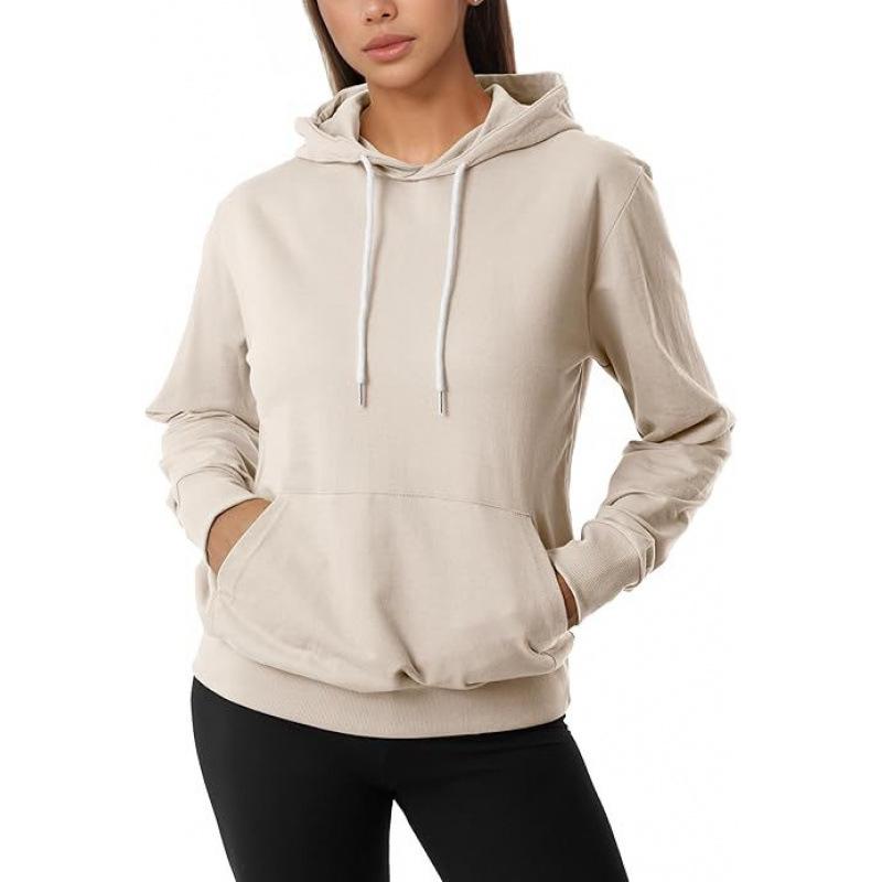 2025 Essential Women's Lightweight Long Sleeve Pullover Hoodie