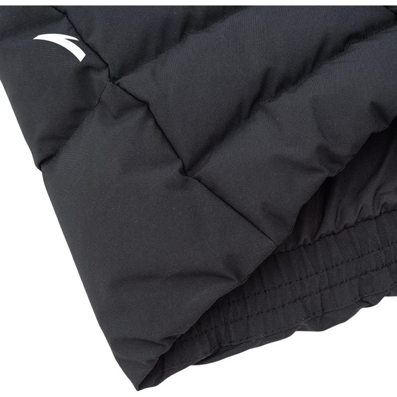 Anta Training Series Solid Color Hooded Zipper Thick Warm Down Vest Women Vests Black 162247930-2
