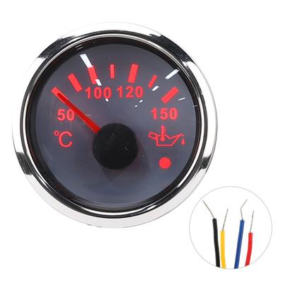 Öltemperaturanzeige 52mm 2 Zoll Intelligenter Alarm Edelstahl 316 für Auto BootWeiß