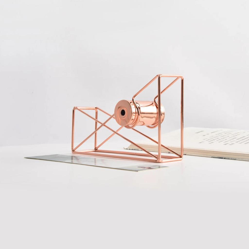 Metal Tape Dispenser Rose Gold Desktop Adhesive Tape Cutter Office Supplies Desk Decoration for Business Commercial Shop