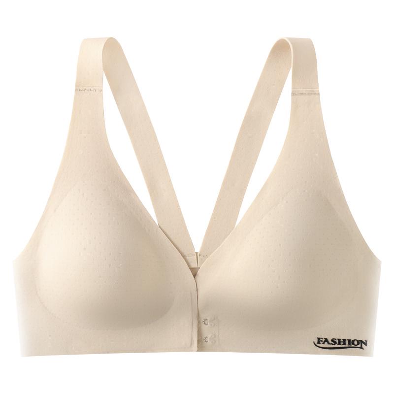 Front-Buckle Non-Slip Camisole Bra, 3D Cups, Wire-Free, Seamless, for Large Breasts, Sports Bra with Beautiful Back