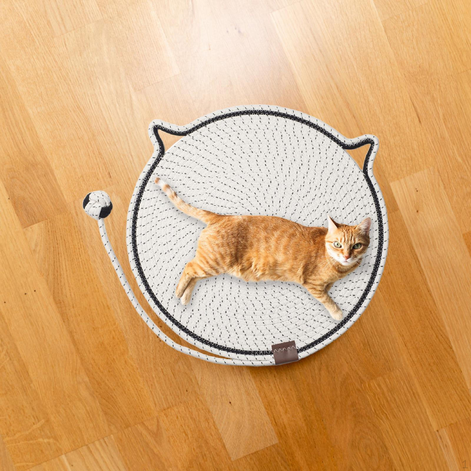 

Коврик-когтеточка с игрушкой-мячом для домашних кошек и котят White