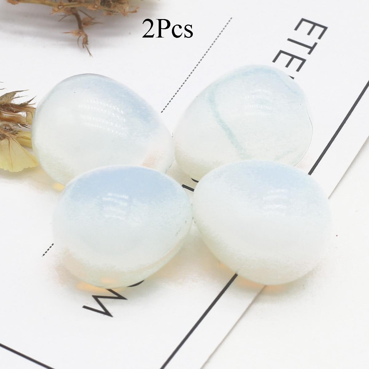 

2Pcs, Assorted Natural Crystal Egg Stones Bulk Polished Healing Crystal Eggs for Easter Decor, Meditation, Reiki & DIY Jewellery Making 17×22 Mm 2Pcs/17×22mm-Opal