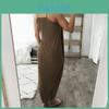 Elegancka Letnia Sukienka Maxi Plus Size Dla Kobiet Bez Rękawów Z Wysokim Stanem