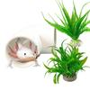 Peșteră pentru Acvariu cu Tub Casă Decorativă Mică Set de 3 Piese Peșteră pentru Acvariu Axolotl Decor pentru Terrarium pentru Broască Țestoasă Crabul Cloun Hrănire Nani