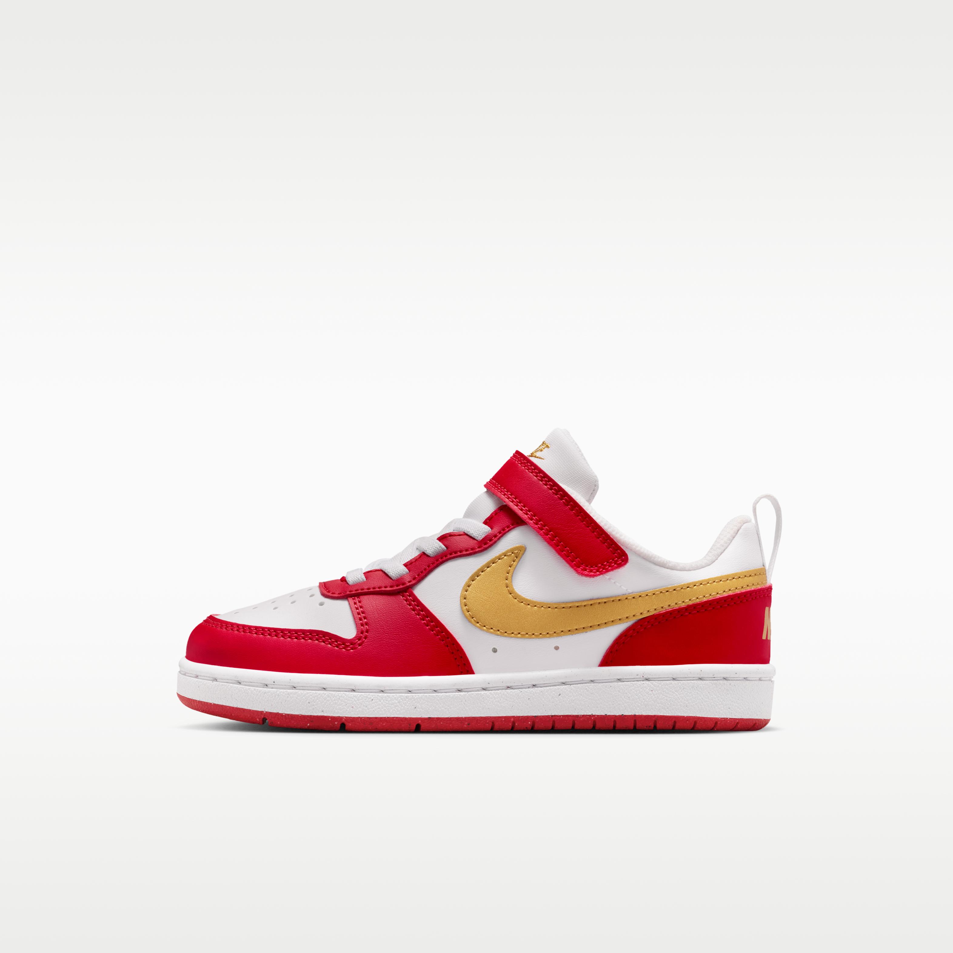Nike Court Borough Low Recraft White University Red Gold (PS) 27.5