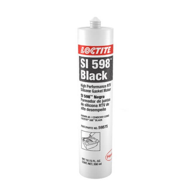 Loctite Si 598 Bk 300 Black One-Component Silicone, Thixotropic, Oxime, Oil-Resistant, Sealing Oil Pans, Gears