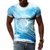 Letní móda Kreativní obrázek Pánské tričko Potištěné personalizované technologické prvky Vyrobeno v Číně Top s kulatým výstřihem a krátkým rukávem