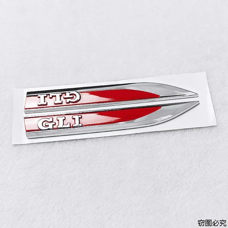 1Pair Car Side Fender Emblem Sticker GTI Polo Golf Passat Tiguan Arteon Touareg Taigo Bora Jetta Decoration