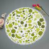 Watermelon Orange Microfiber Round Beach Towel Fruit Thick Shower Bath Towels Summer Swimming Circle Mat Towel With Tassels