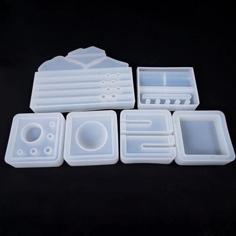 6 Types Silicone Mold of Mobile Phone/Pen Holder s Resin Epoxy DIY Jewelry Making Tools ( Only)