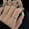 Adjustable Cat Ring Women Men Cute Lucky Finger Minimalist Open Band Vintage Style Copper Jewelry
