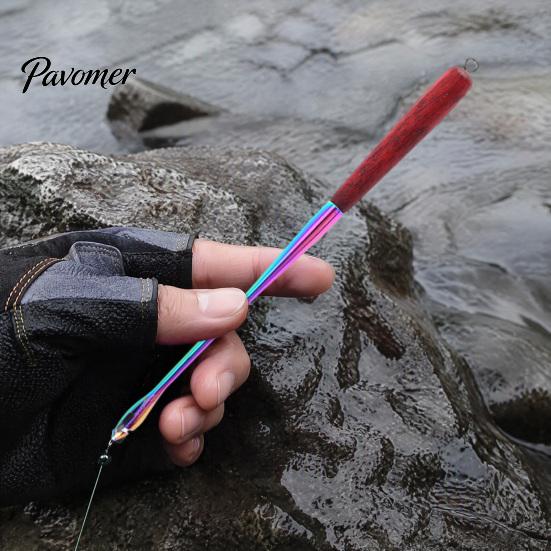 Fishing Gear Tool Stainless Steel Hook Remover Tool, 9 Inch Disgorger with Fish Detacher for Deep Throat Wooden Handle, Heavy-duty Quick Retractor