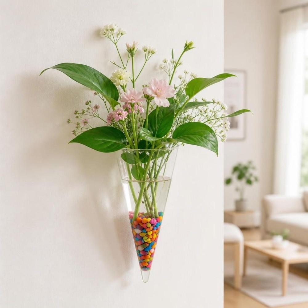 Portapiante Idroponici in Vetro Trasparente Forma Irregolare Fioriera Decorazione per la Casa