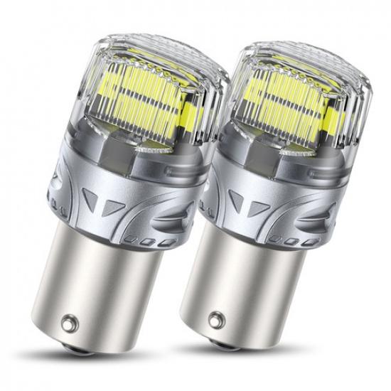 AUXITO LED Reverse 1156 Backup Light Bulbs DRL Turn Signals 6000K White Silver